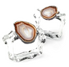 AGATE NAPKIN RINGS SET OF 2 IN SAND